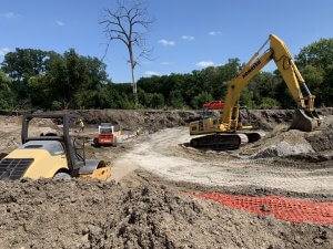 Dirt work begins on the City's new Water Treatment Plant.